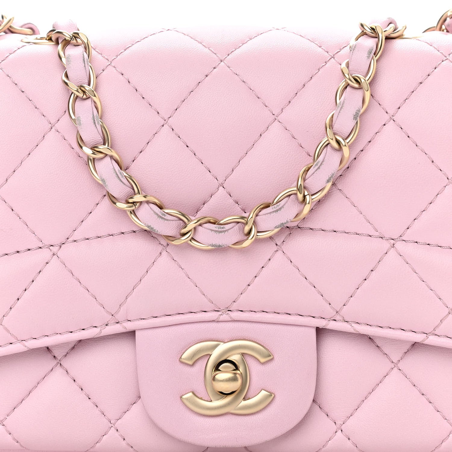 Chanel Lambskin Quilted Mini Mademoiselle Chic Flap Pink 7 of 11