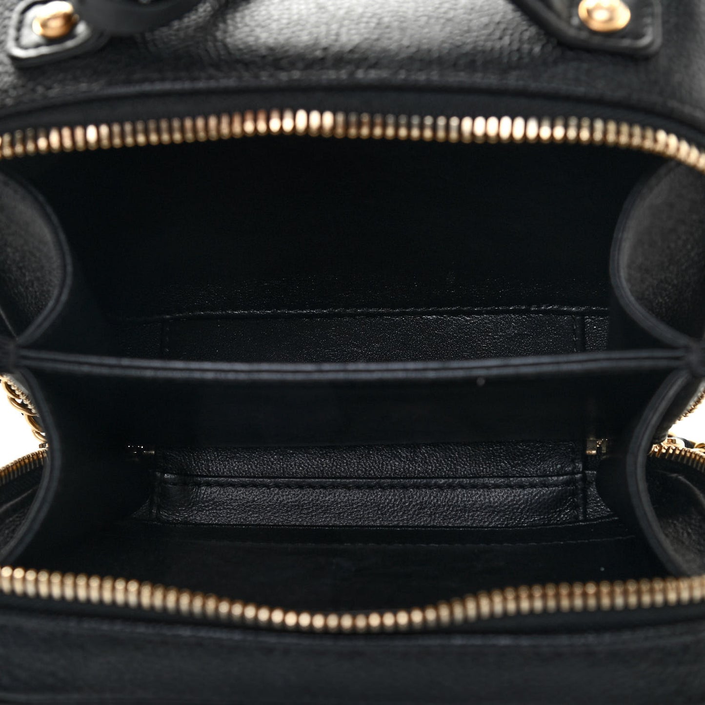 Caviar Quilted Small CC Filigree Vanity Case Black