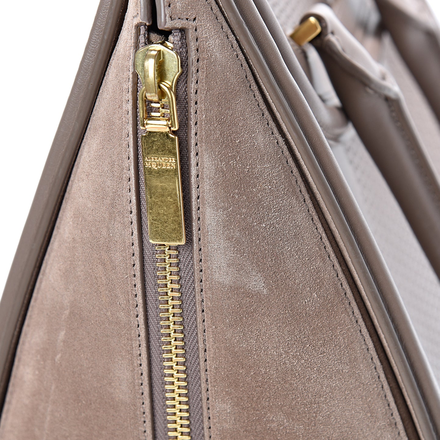Calfskin Embossed Suede Large Heroine Tan