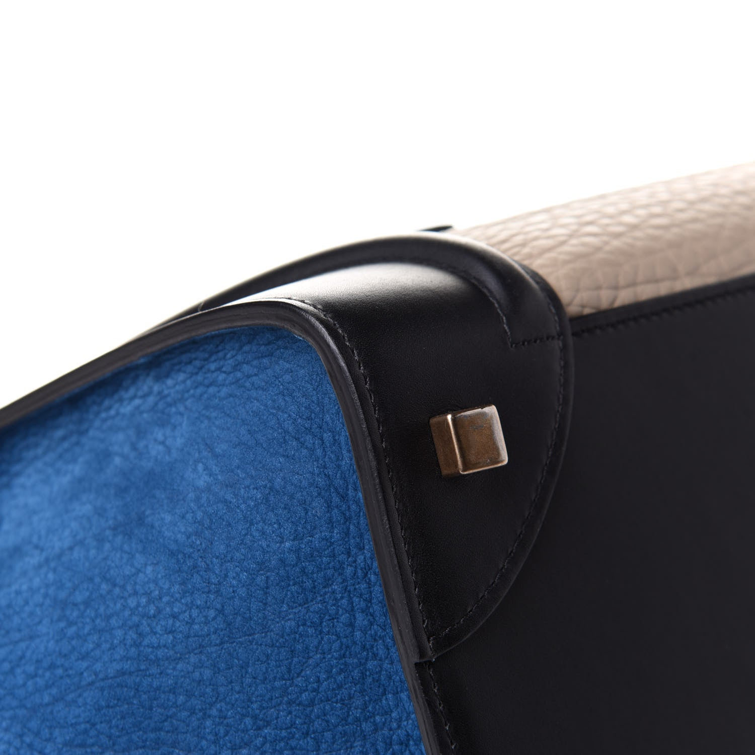 Celine Bullhide Calfskin Suede Mini Tri-Color Luggage Beige 9 of 15