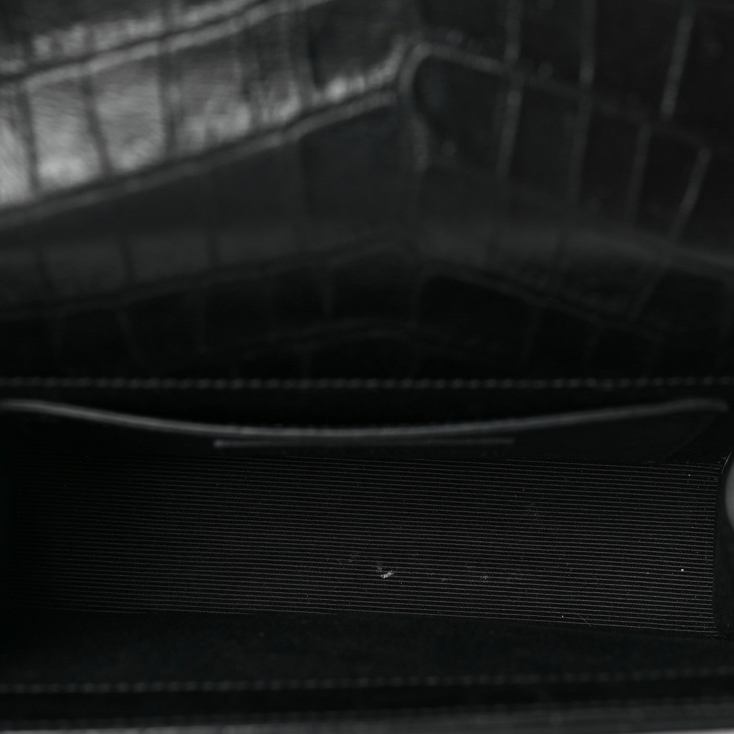 Saint Laurent Calfskin Crocodile Embossed Small Classic Monogram Kate Tassel Satchel Black 5 of 8