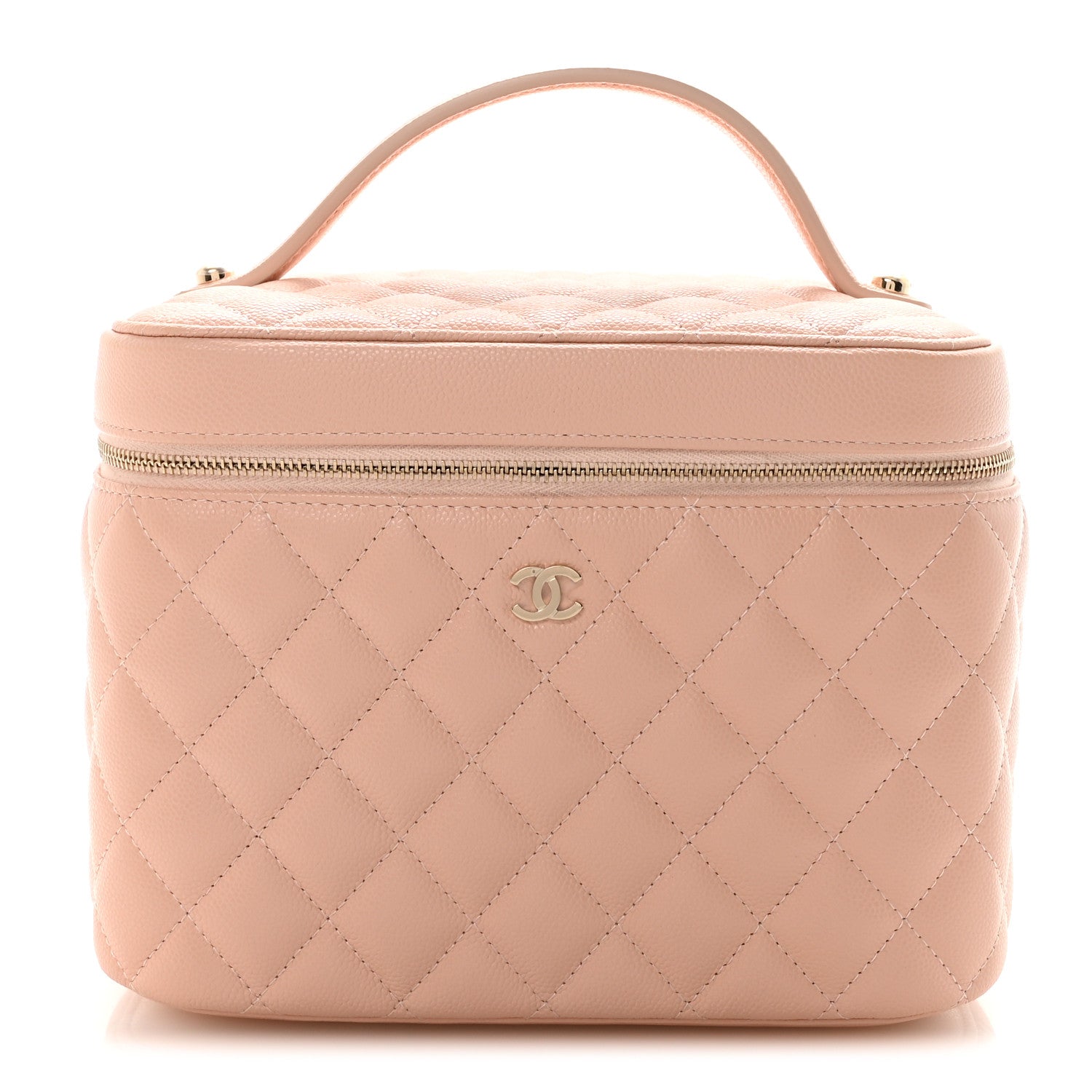 Chanel Caviar Quilted Large Vanity Pouch Light Pink 1 of 8