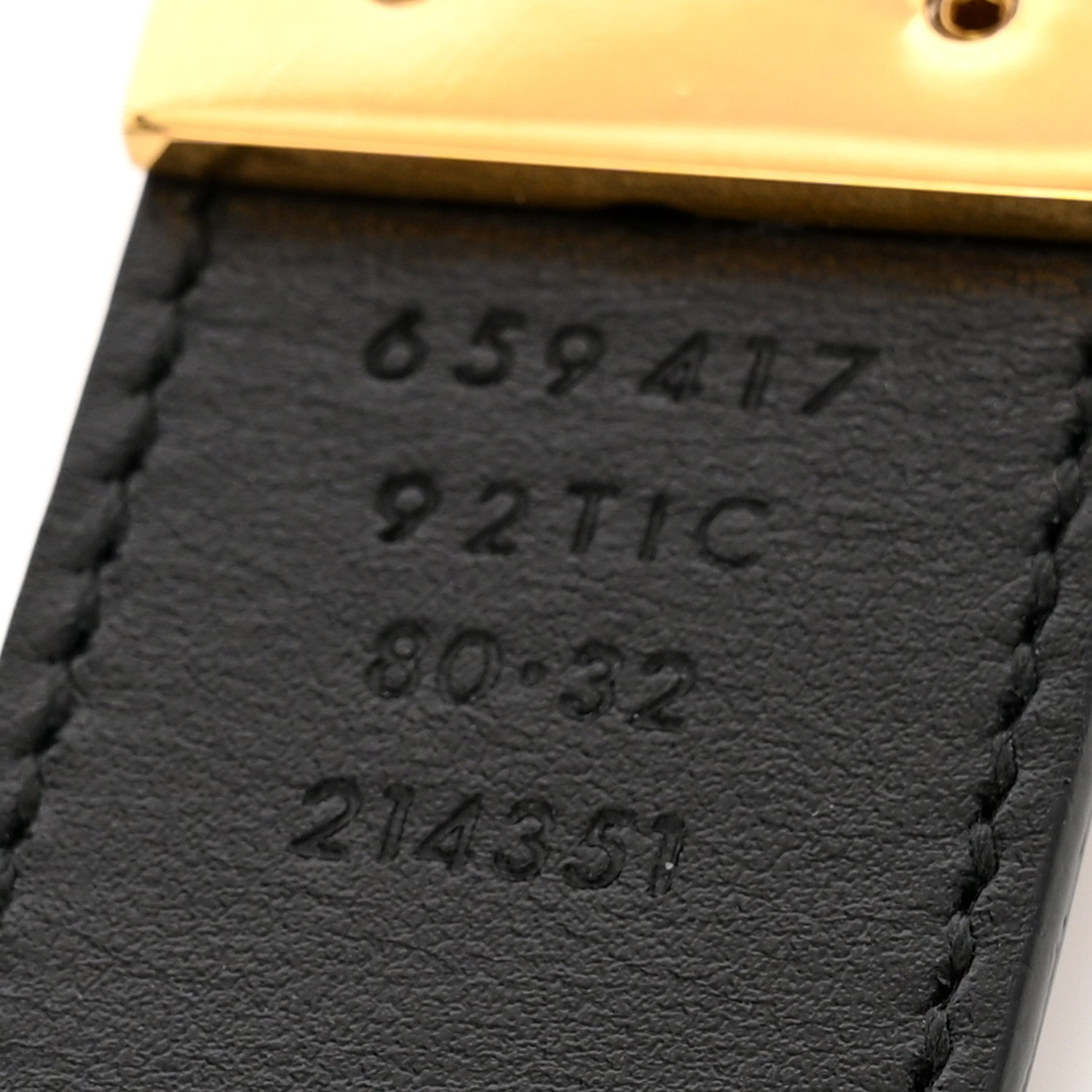 Gucci GG Supreme Monogram Plutone Calfskin Double G Reversible 30mm Belt 80 32 Beige Ebony Black 6 of 9