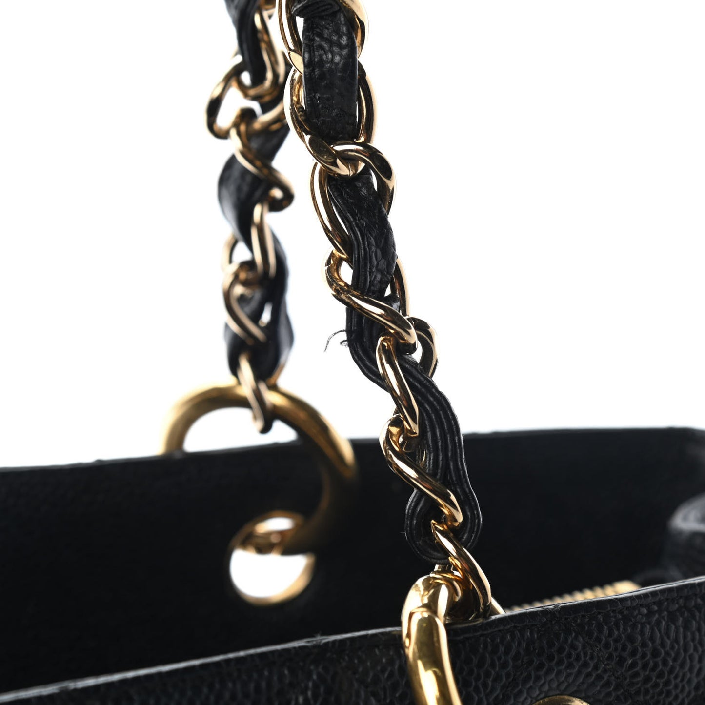 Caviar Quilted Grand Shopping Tote GST Black