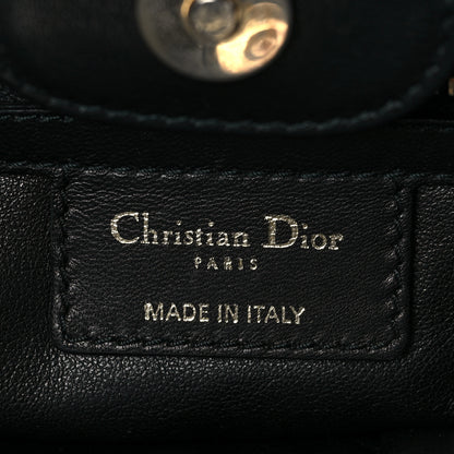 Christian Dior Gaufre Lambskin Cannage Delices Tote Black 5 of 6
