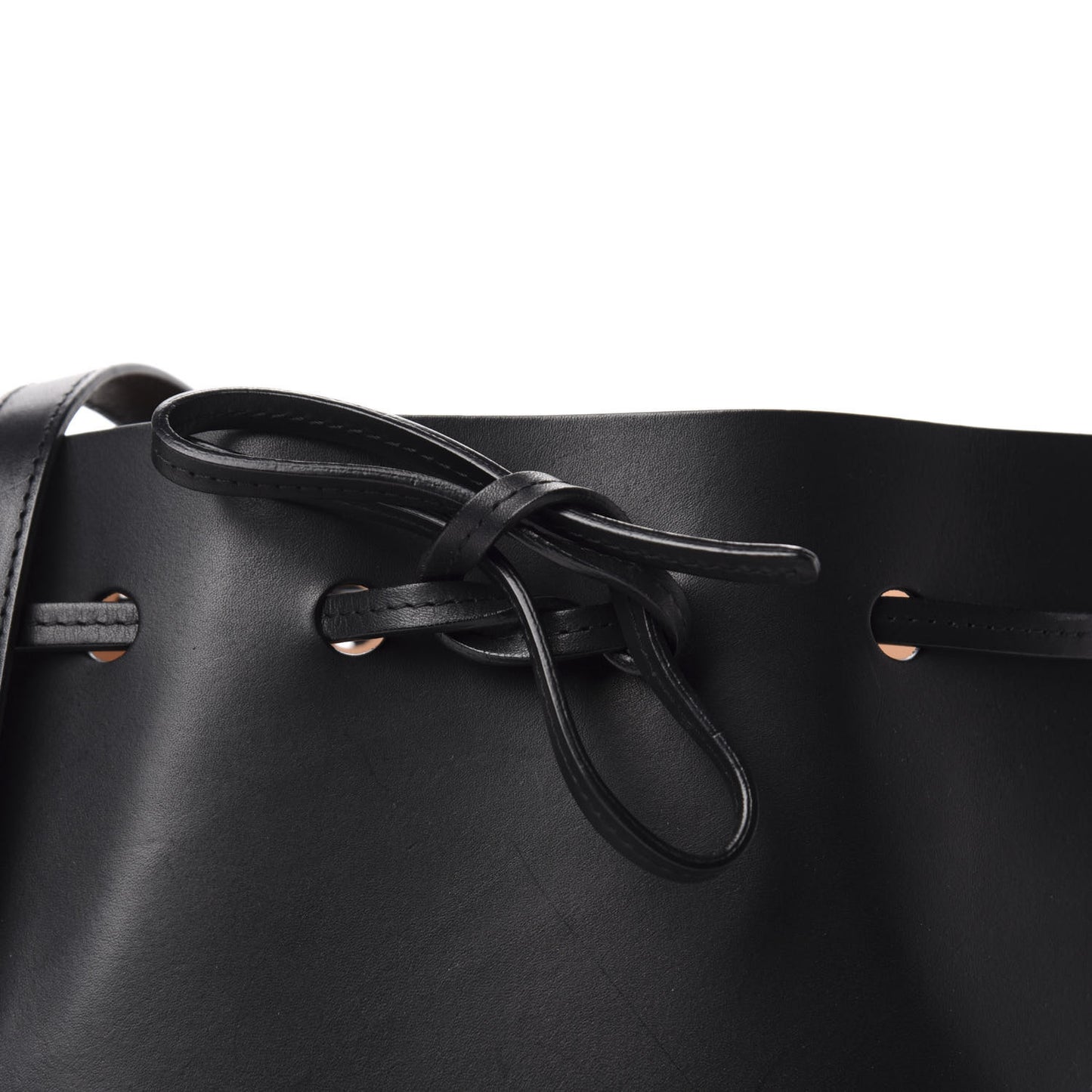 Calfskin Mini Bucket Bag Black Ballerina