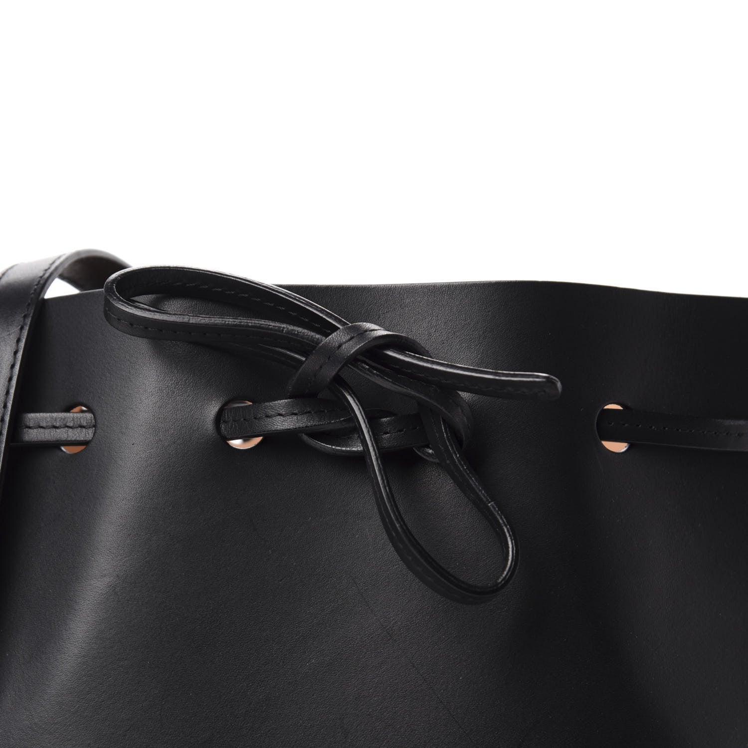 Mansur Gavriel Calfskin Mini Bucket Bag Black Ballerina 10 of 10