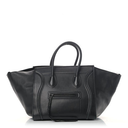 Celine Supple Calfskin Medium Phantom Luggage Black 1 of 12