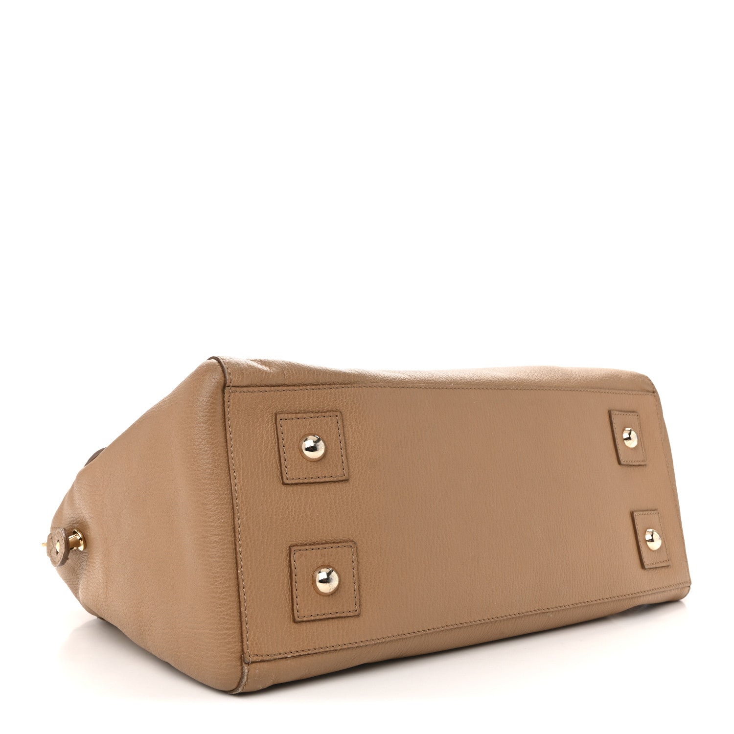 Mulberry Glossy Goatskin Medium Del Rey Satchel Fudge 4 of 16