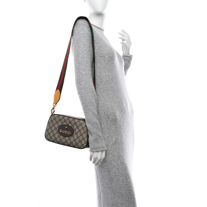 Gucci GG Supreme Monogram Web Neo Vintage Shoulder Bag Beige New Acero Crop 2 of 14