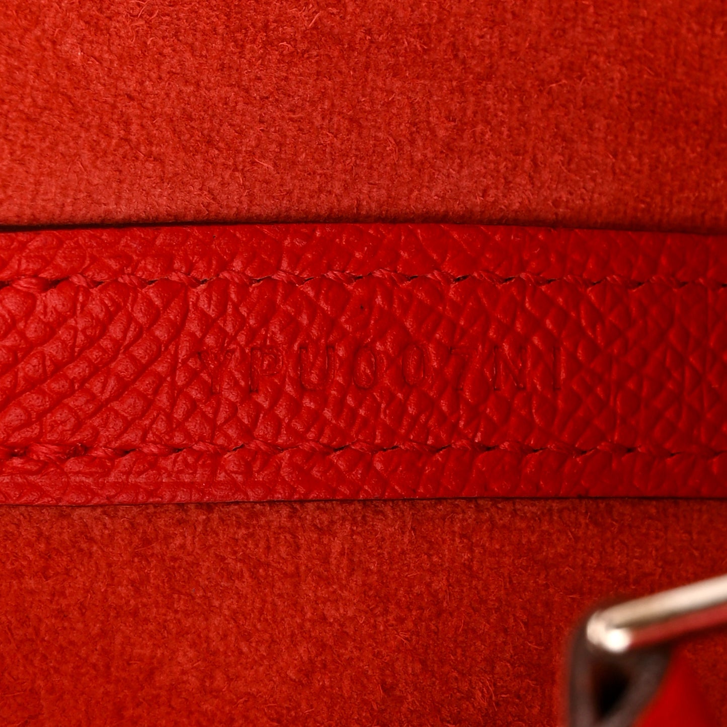Epsom Tressage De Cuir Picotin Lock 18 PM Rouge Coeur Bleu du Nord Rouge H