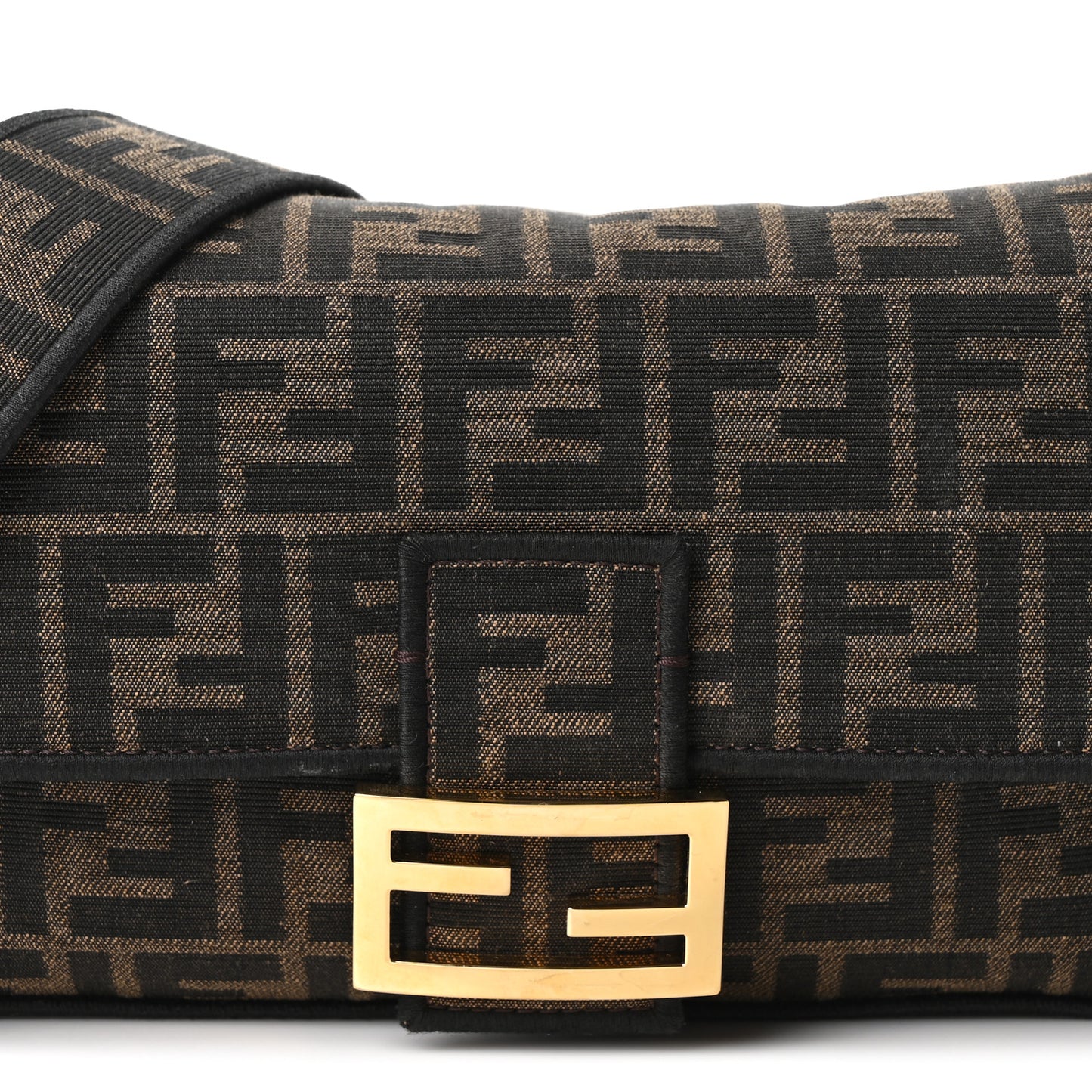 Fabric Jacquard FF 1974 Medium Baguette Tobacco Moro Black