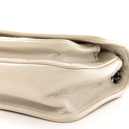 Saint Laurent Crinkled Calfskin Matelasse Monogram Baby Niki Chain Satchel Ivory 10 of 11