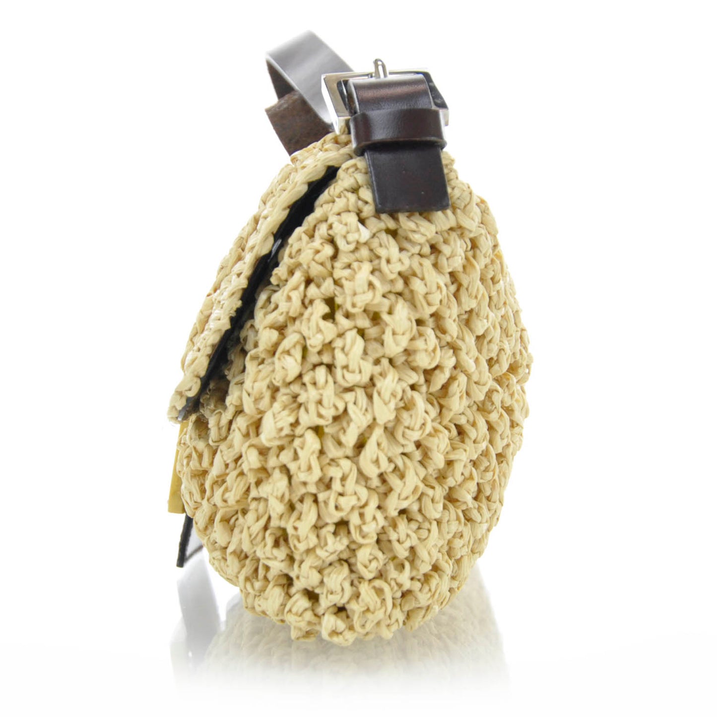 Woven Straw Baguette