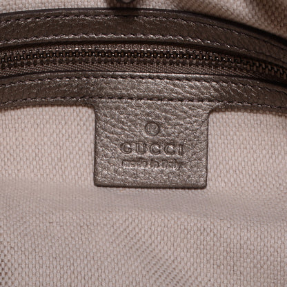 Gucci Metallic Pebbled Calfskin Medium Soho Chain Shoulder Bag Sasso 6 of 7