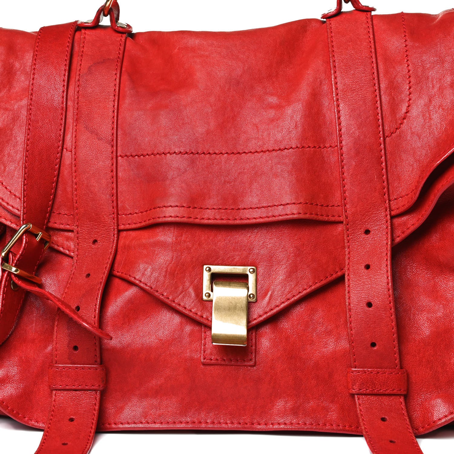 Proenza Schouler Lambskin PS1 Extra Large Satchel Lipstick Red 9 of 41
