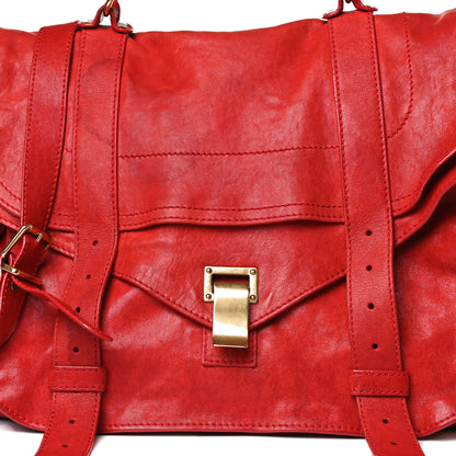 Proenza Schouler Lambskin PS1 Extra Large Satchel Lipstick Red 9 of 41