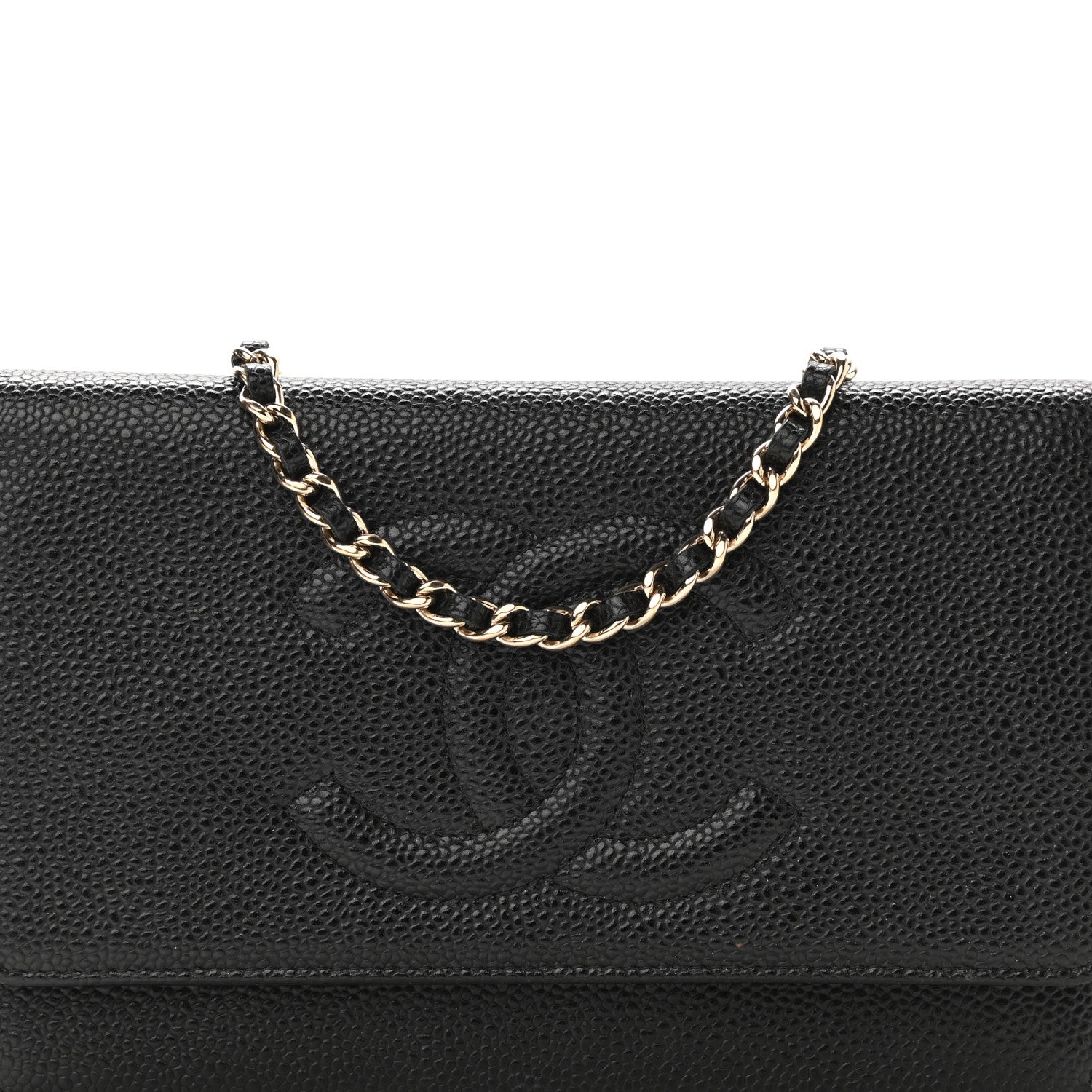 Chanel Caviar Timeless CC Wallet On Chain WOC Black 9 of 11