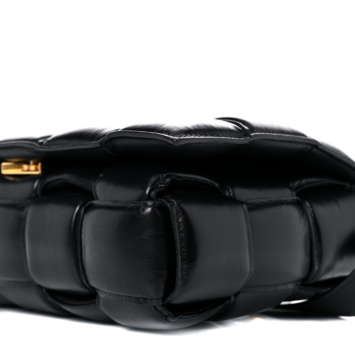 Bottega Veneta Paper Calfskin Maxi Intreccio Padded Cassette Crossbody Bag Black 9 of 12