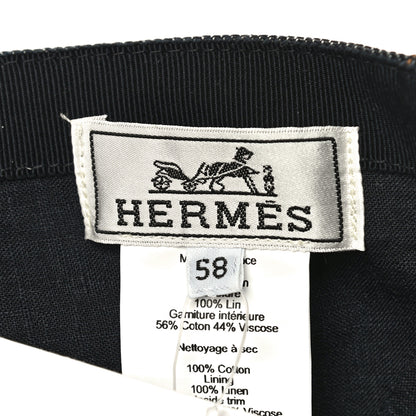 Hermes Cotton Denim Nevada Hat 58 Indigo 6 of 8