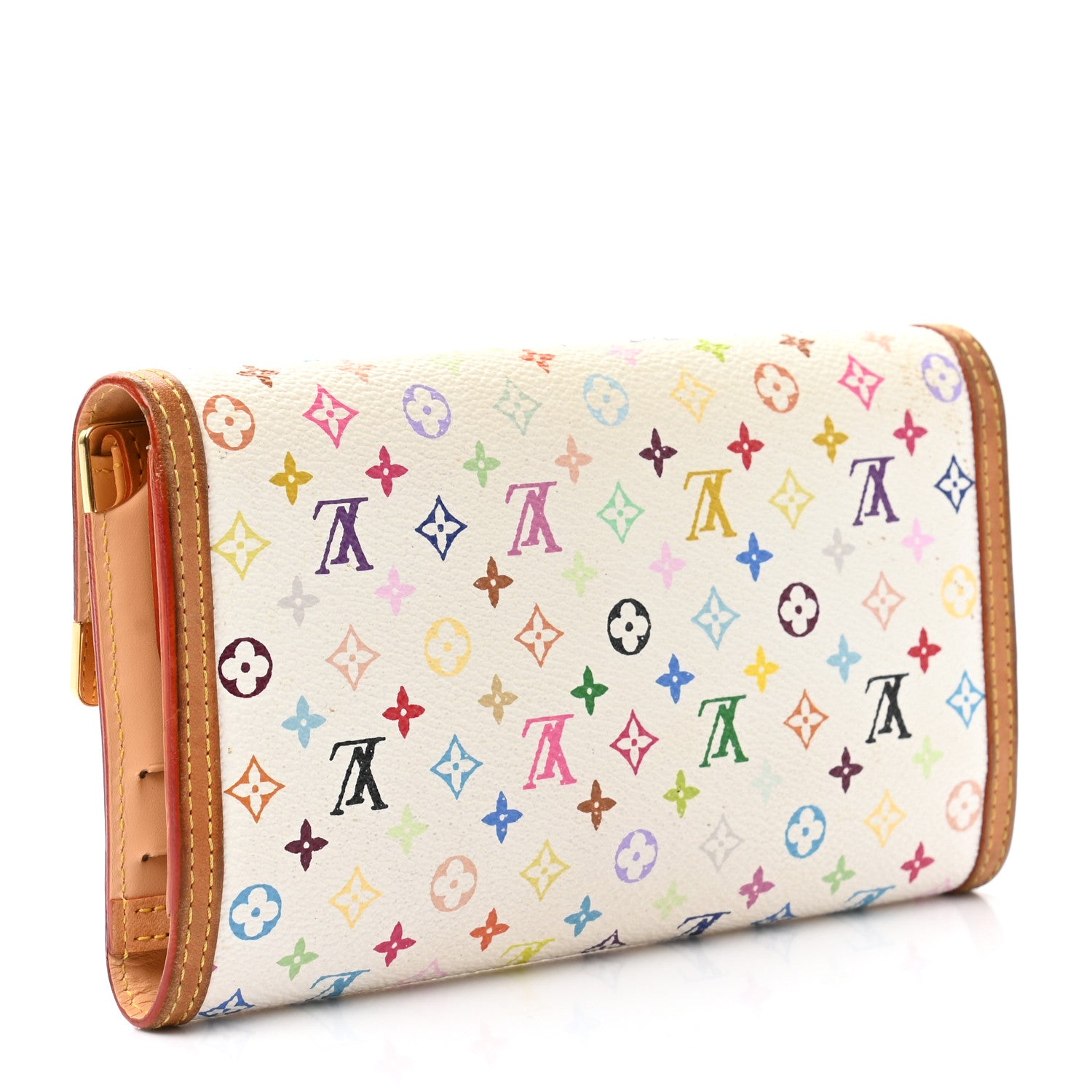 Louis Vuitton Monogram Multicolor Porte Tresor International Wallet White 3 of 8