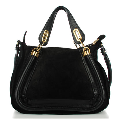 Chloe Suede Calfskin Medium Paraty Black 1 of 9