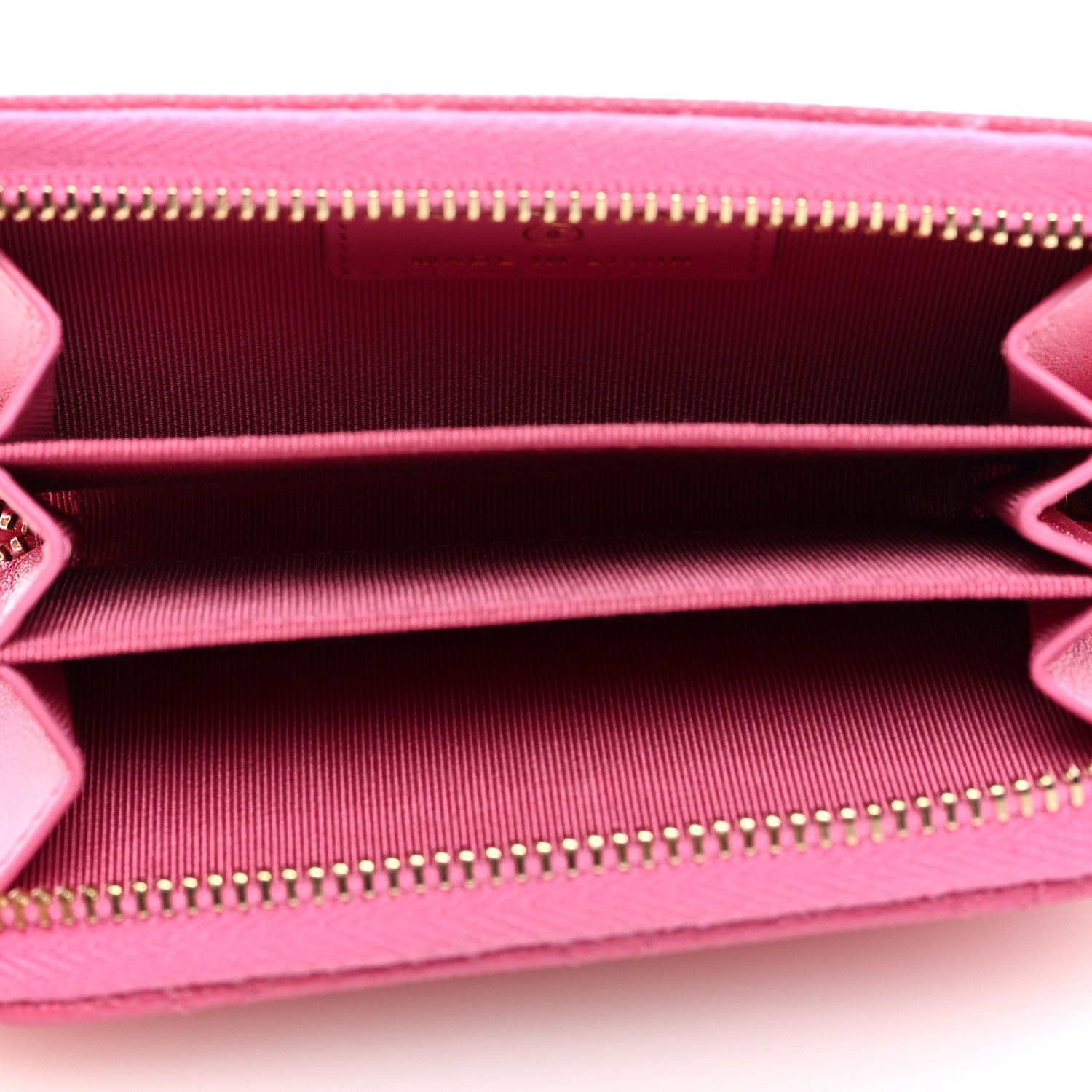Chanel Caviar Quilted Zip Coin Purse Pink 5 of 7
