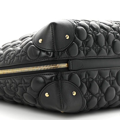 Louis Vuitton Lambskin Quilted Flowers Triangle Softy Black 8 of 10