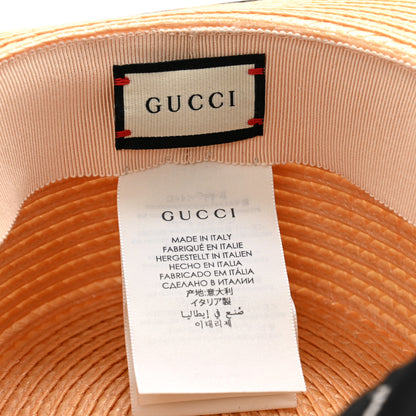 Gucci Raffia L'amour Du Soir Sun Hat S Ivory Black 8 of 10