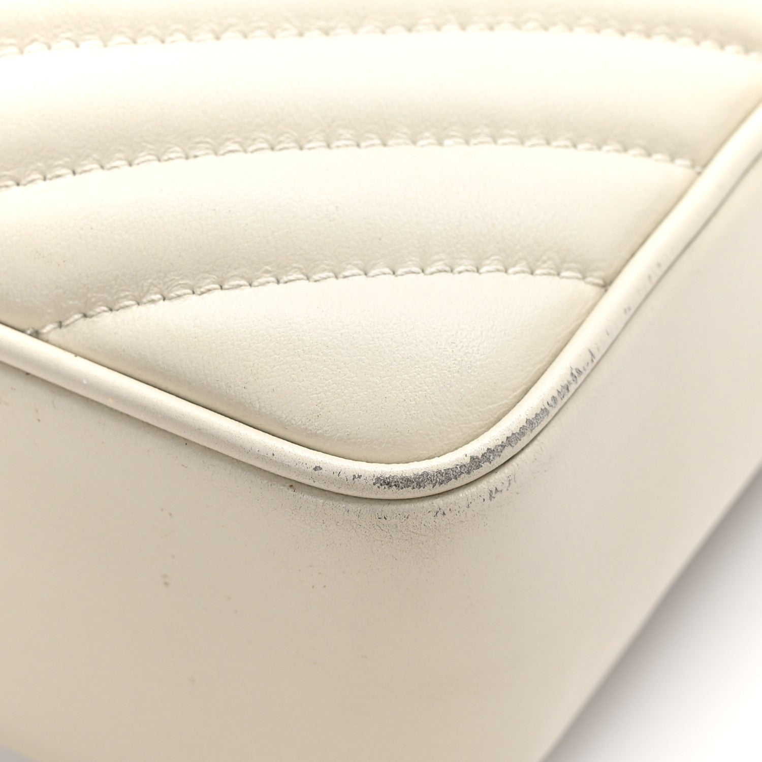Saint Laurent SAINT LAURENT Calfskin Matelasse Monogram Lou Camera Bag Crema Soft 13 of 14