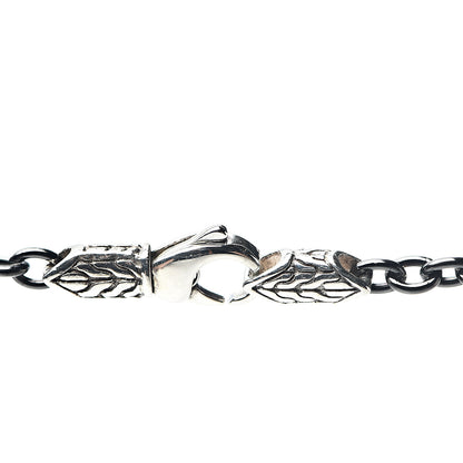 John Hardy Titanium Sterling Silver Hematite Mens Drop Pendant Necklace 5 of 6