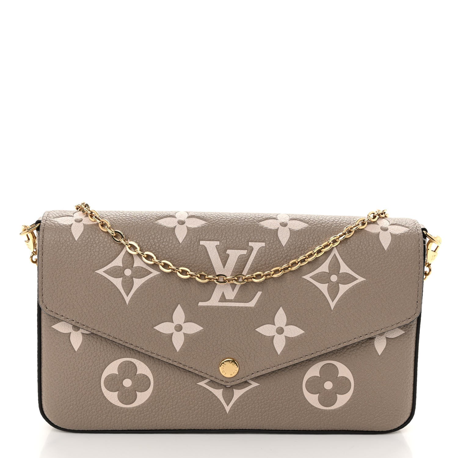 Louis Vuitton Empreinte Monogram Giant Felicie Pochette Tourterelle Creme 3 of 10