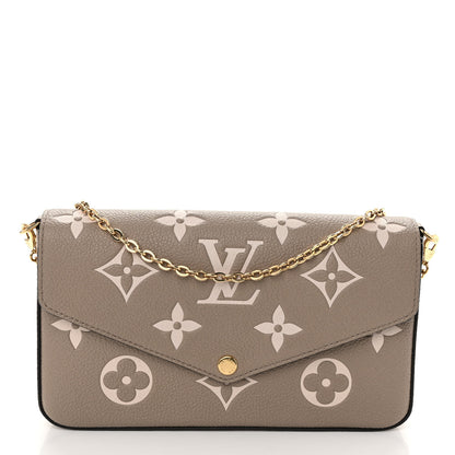 Louis Vuitton Empreinte Monogram Giant Felicie Pochette Tourterelle Creme 3 of 10