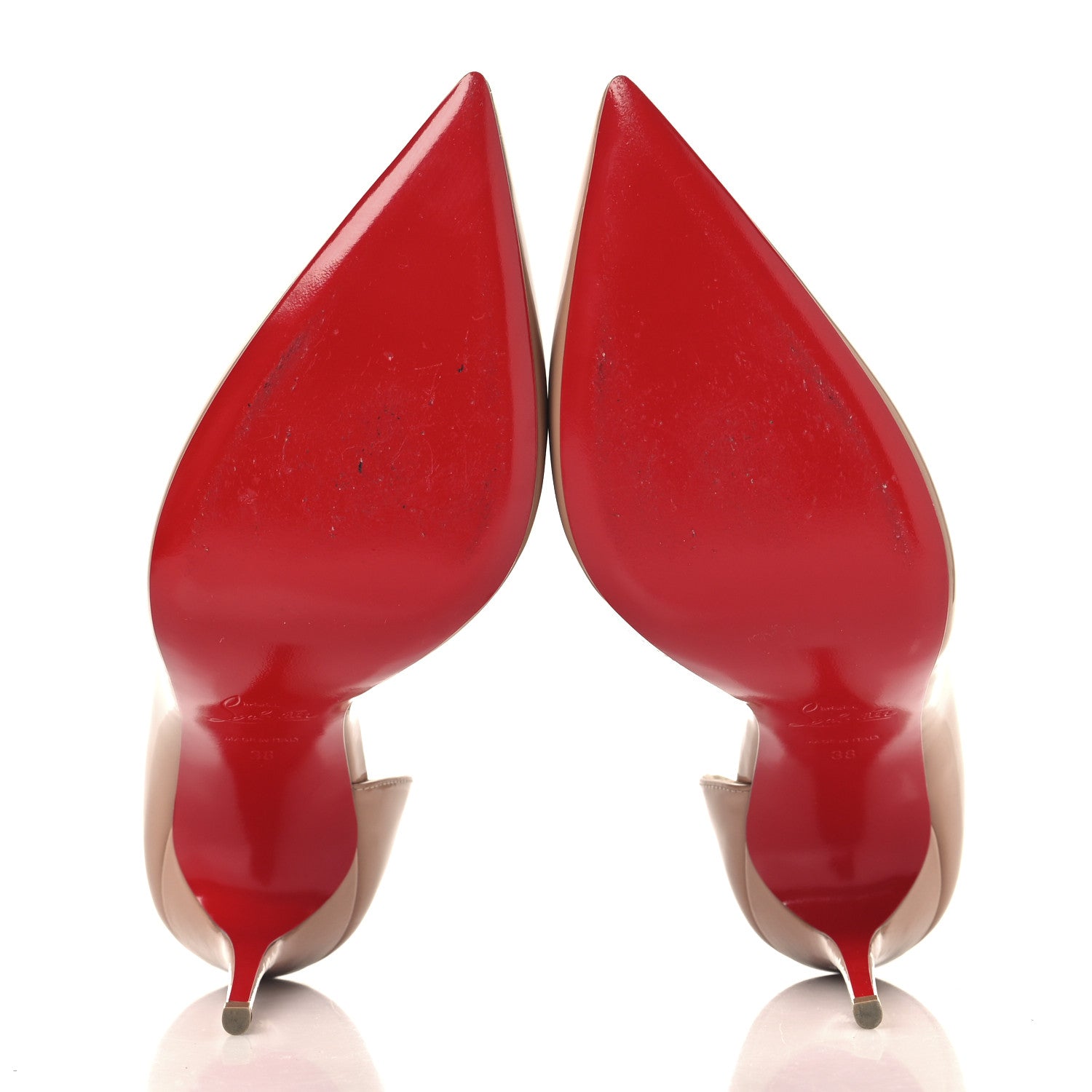 Christian Louboutin Patent Iriza 100 Pumps 38 Nude 6 of 8