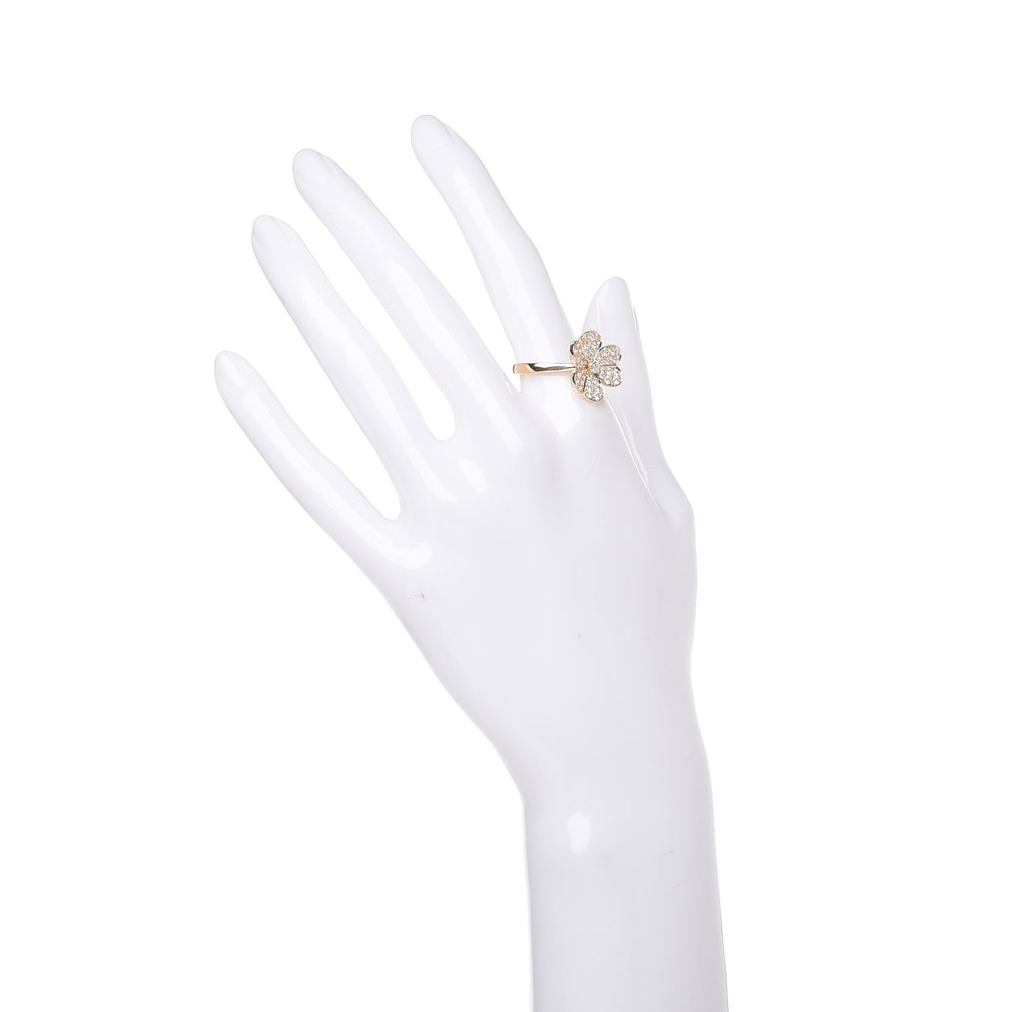 18K Yellow Gold Diamond Small Frivole Pave Ring 55 7.25