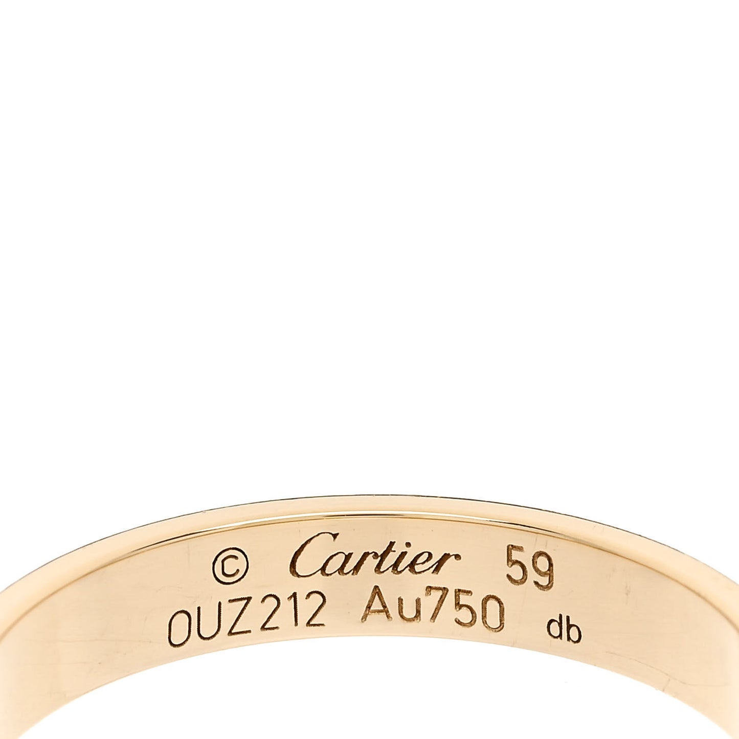 18K Yellow Gold 3.5mm LOVE Wedding Band Ring 59 8.75