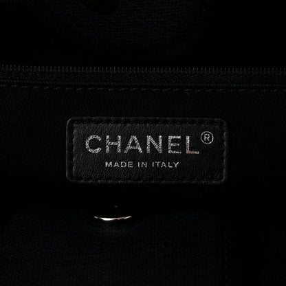 Chanel Mixed Fibers Medium Deauville Tote Dark Blue 7 of 11