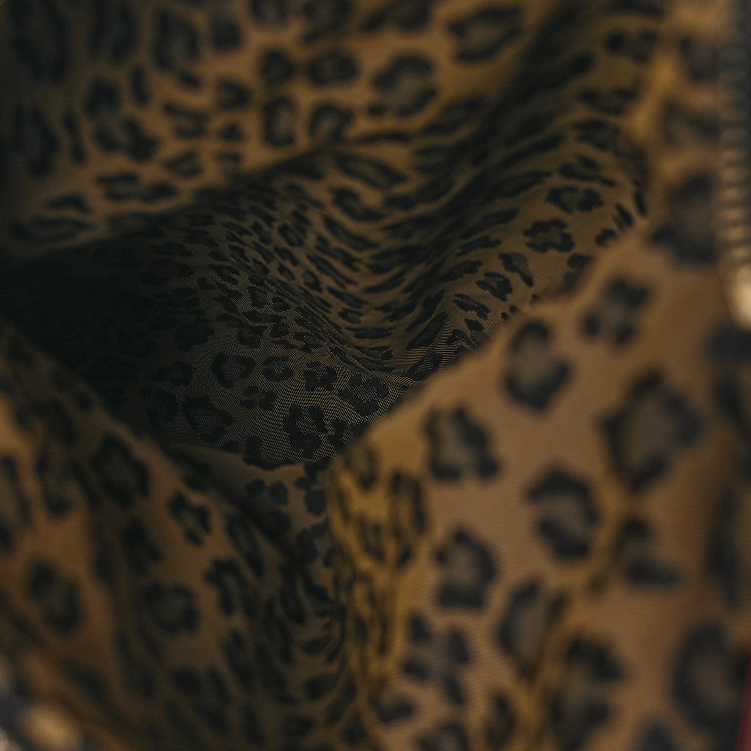 Fendi Zucca Leopard Print Reversible Shopping Tote Tobacco Brown Red 6 of 17