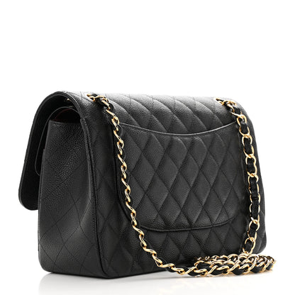 Chanel Caviar Quilted Jumbo Double Flap Black 3 of 13
