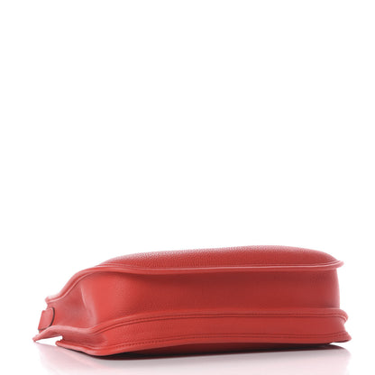 Hermes Taurillon Clemence Evelyne III PM Rouge De Coeur 3 of 9
