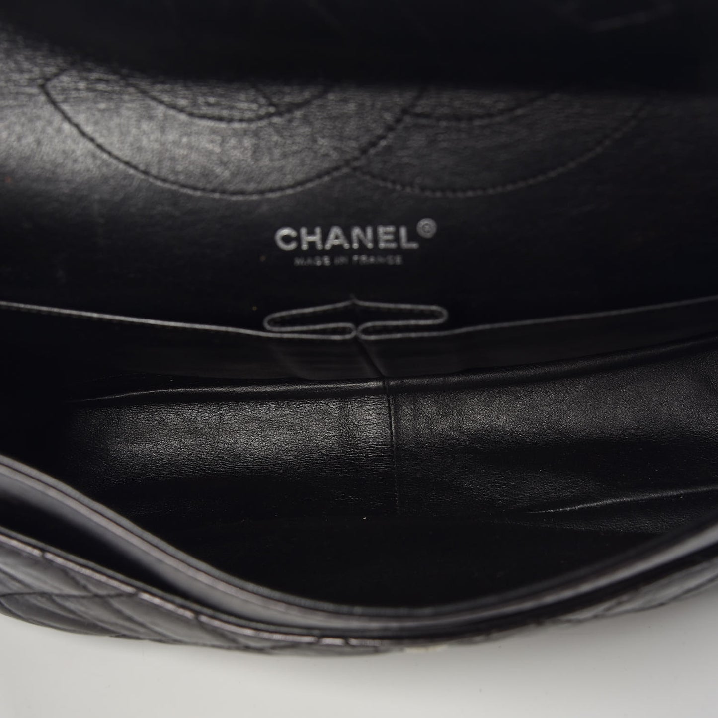 Metallic Aged Calfskin Quilted 2.55 Reissue 227 Flap So Black