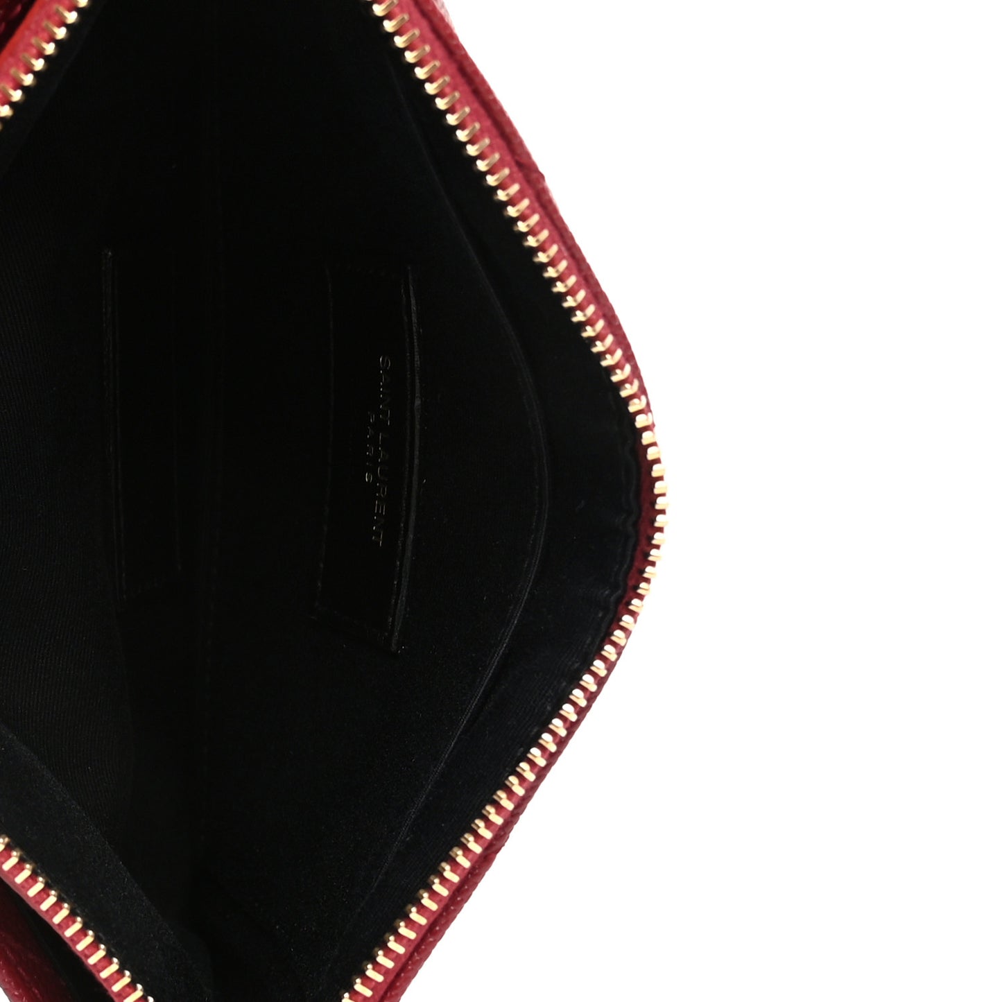 Grain De Poudre Matelasse Chevron Monogram Bill Pouch Opyum Red