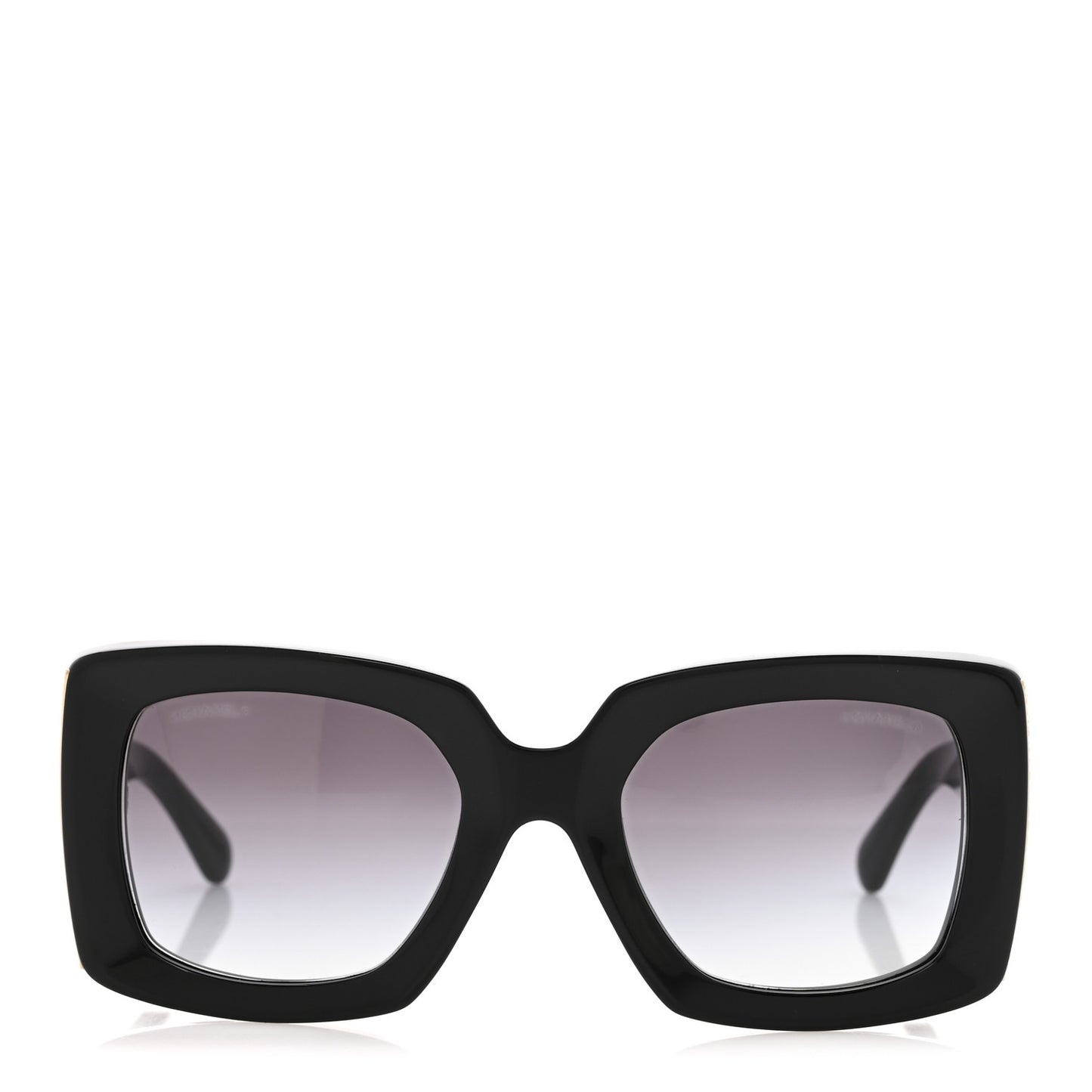 Acetate Rectangle Sunglasses 5435-A Black