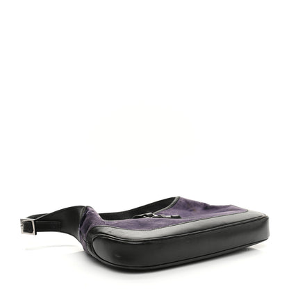 Gucci Velvet Calfskin Jackie O Hobo Purple Black 4 of 17