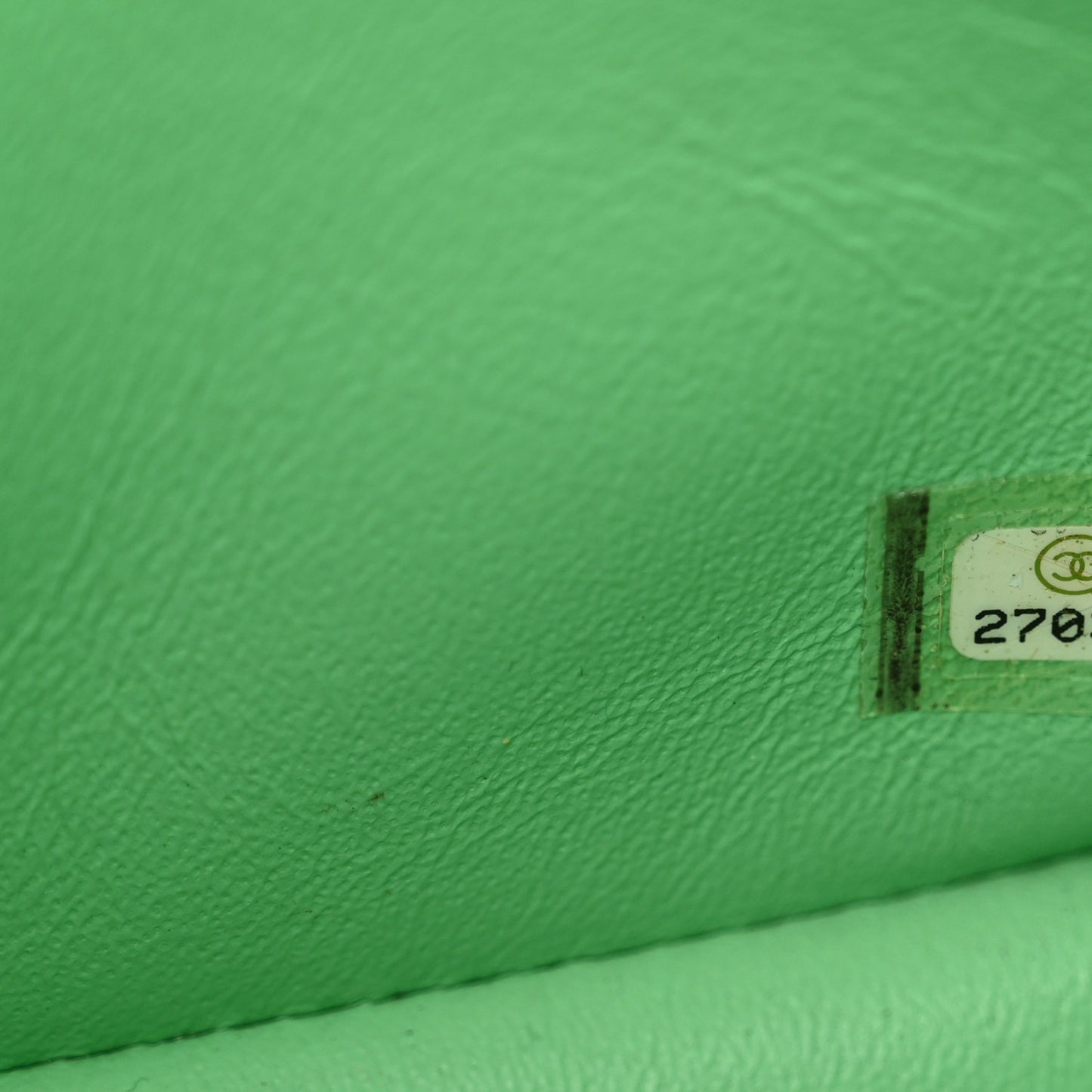 Caviar Chevron Quilted Jumbo Double Flap Green