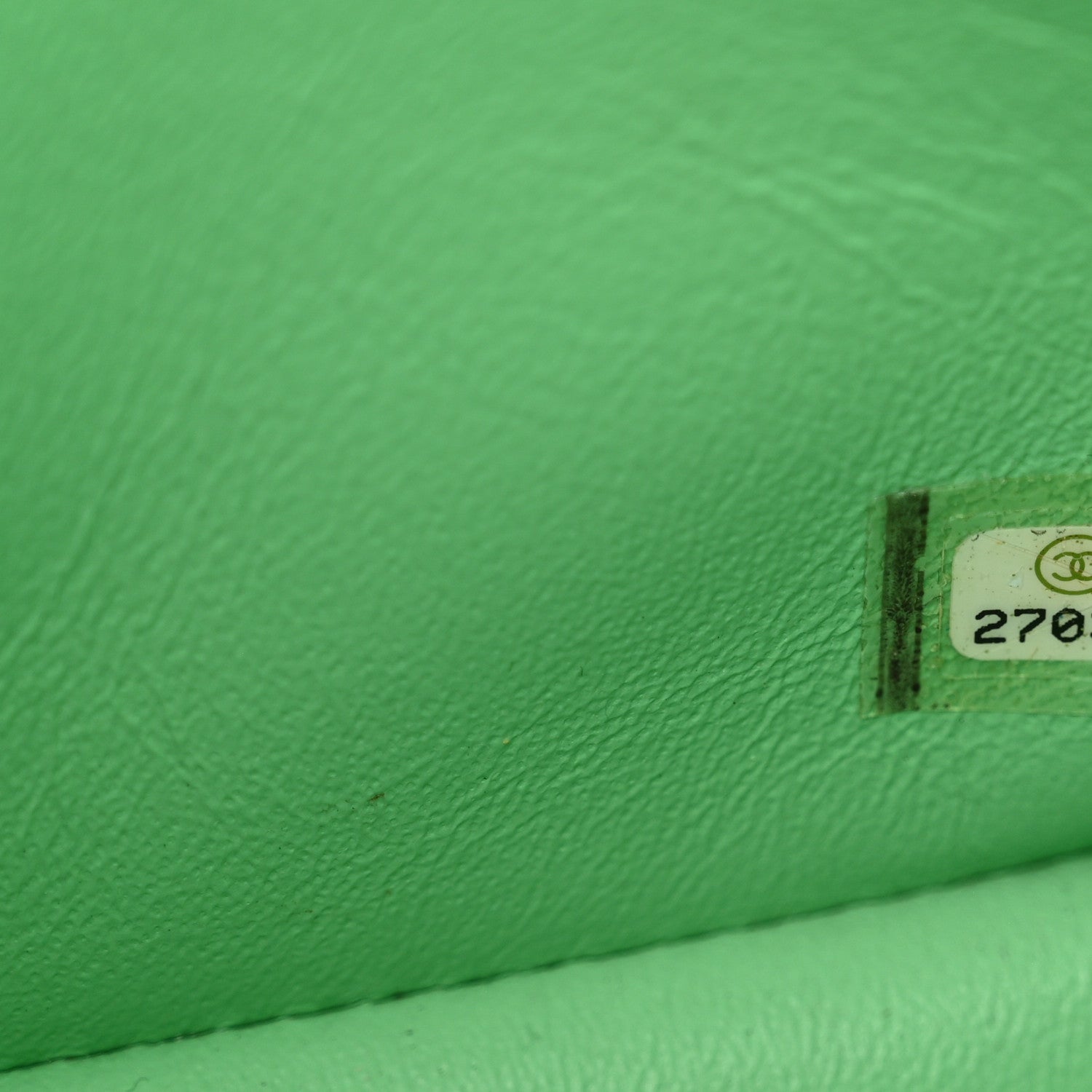 Chanel Caviar Chevron Quilted Jumbo Double Flap Green 7 of 13