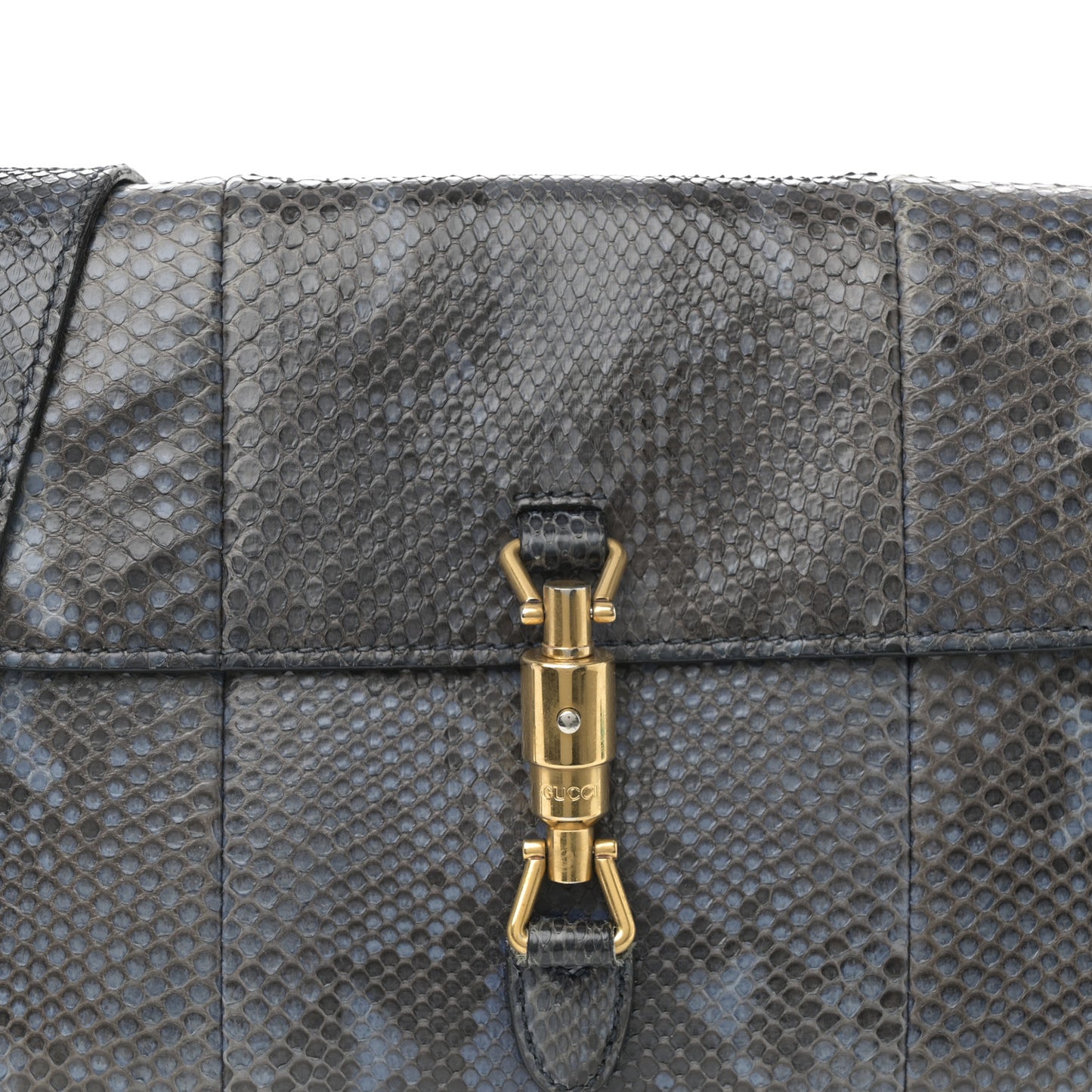 Snakeskin Small Jackie Shoulder Bag Blue