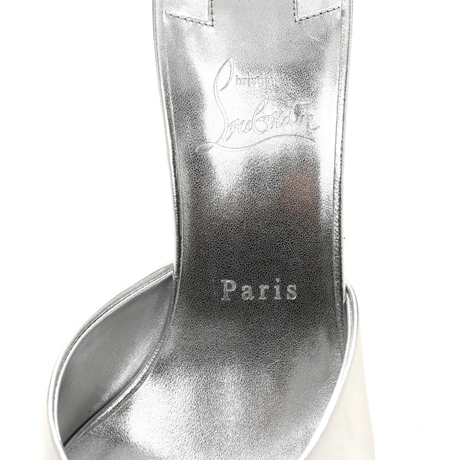 Christian Louboutin Metallic Nappa Me Dolly 120 Sandals 40 Silver 7 of 8