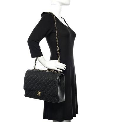 Chanel Caviar Quilted Maxi Double Flap Black 2 of 11