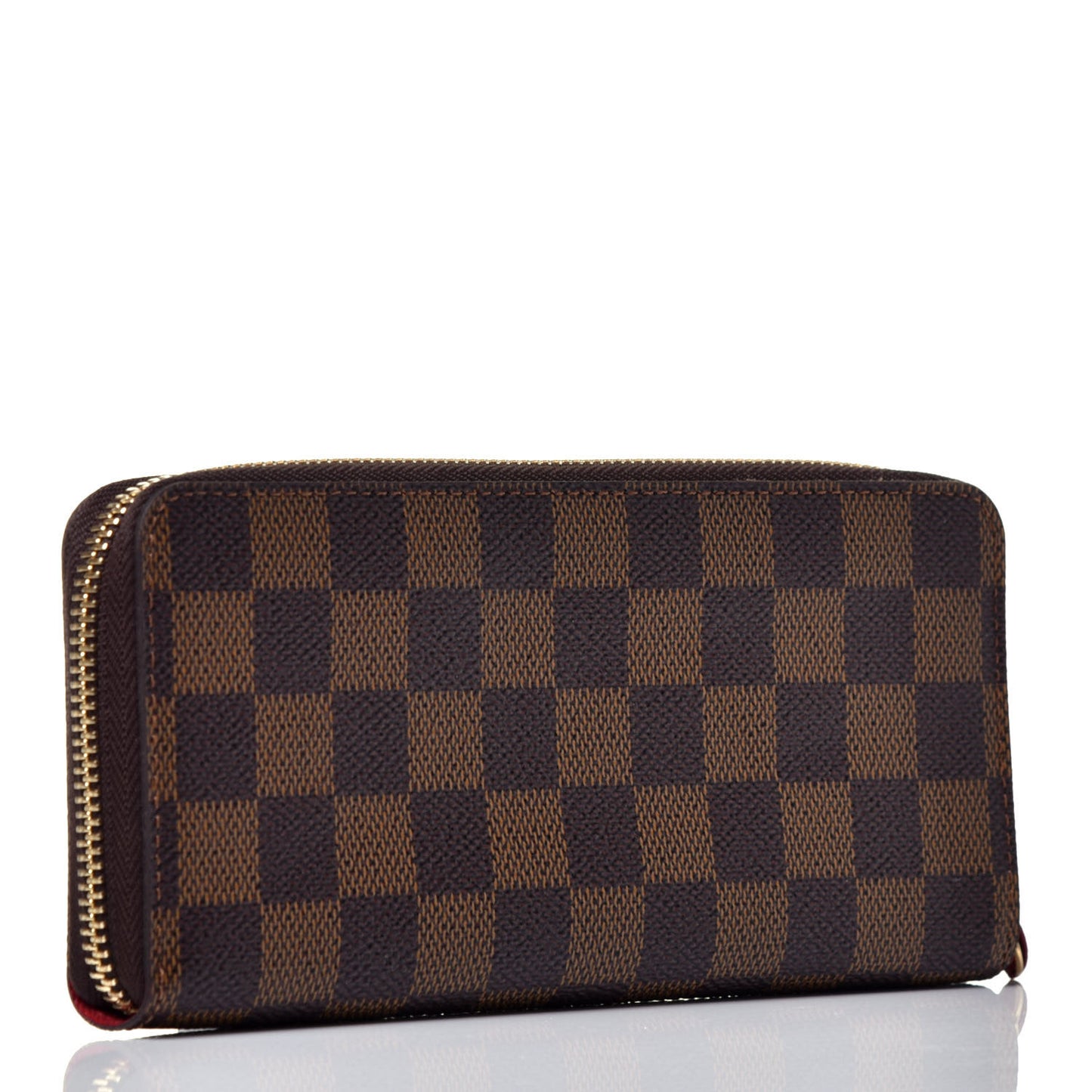 Damier Ebene Clemence Wallet Cherry